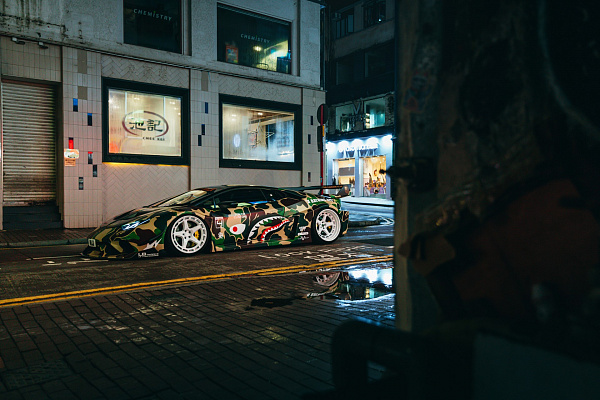 Фото дисков Brixton Forged TR05 AERO1 Белый глянец на Lamborghini Huracan
