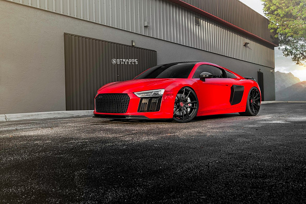 Фото дисков Strasse Wheels SV1 Deep Concave Monoblock Другой цвет на Audi R8 (4S)