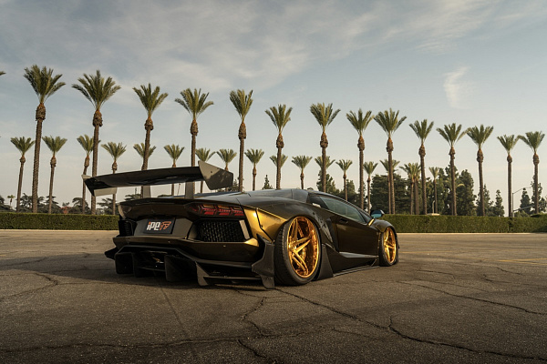 Фото дисков Savini SV71 Глянцевое золото на Lamborghini Aventador