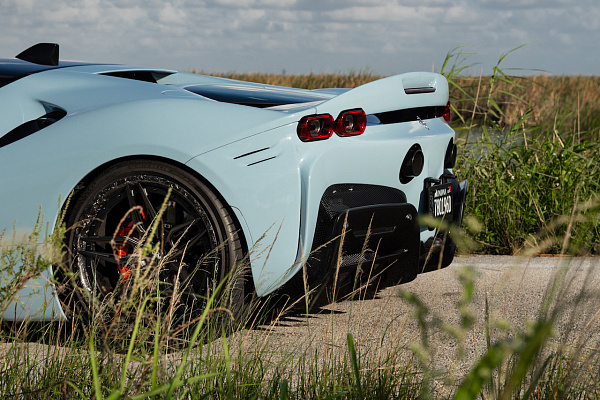 Фото дисков Strasse Wheels SV4-RS Deep Concave FS Черный сатин на Ferrari SF90