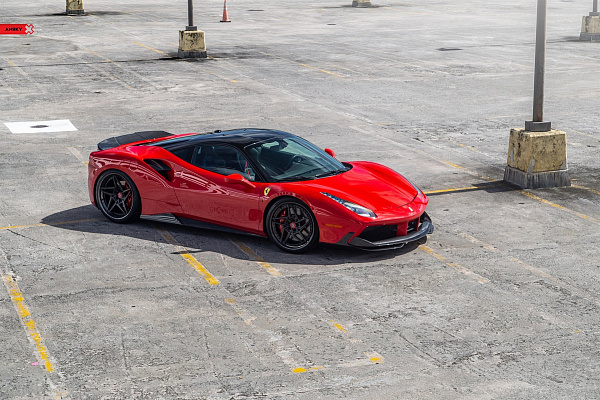 Фото дисков Anrky S3-X3 Черный глянец на Ferrari 488