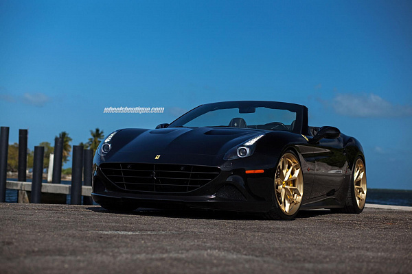 Фото дисков HRE S201H Сатиновое золото на Ferrari California