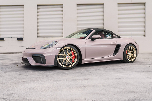 Фото дисков HRE R101 Lightweight Сатиновая шампань на Porsche Boxster IV