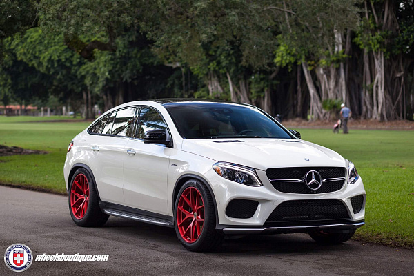 Фото дисков HRE P101 Красный сатин на Mercedes-Benz GLE I