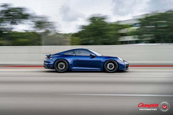 Фото дисков Vossen RS92 Черный сатин на Porsche 911 VIII