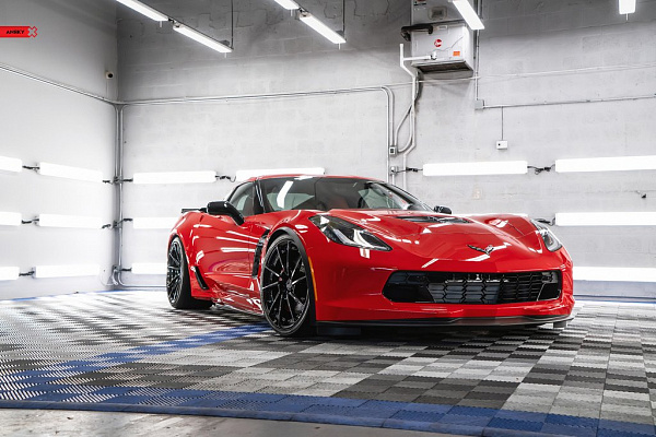Фото дисков Anrky AN23 Черный глянец на Chevrolet Corvette C7