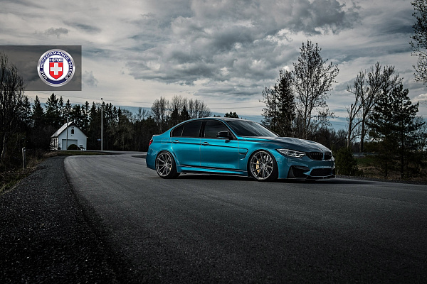 Фото дисков HRE P104SC Глянцевый темный лак на BMW 3/M3 (F3x/F80)