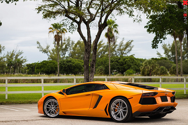 Фото дисков Anrky AN34 Сатиновый лак на Lamborghini Aventador