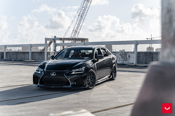 Фото дисков Vossen HF-7 Черный сатин на Lexus GS IV