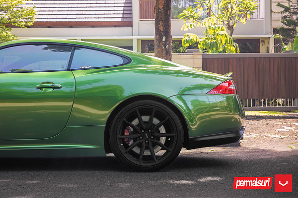 Фото дисков Vossen HF-3 Черный матовый на Jaguar XKR II