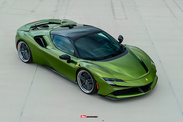 Фото дисков HRE S107SC Черный сатин на Ferrari SF90