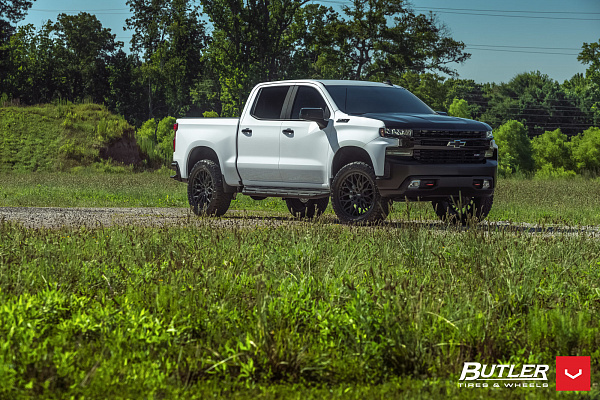 Фото дисков Vossen HF6-3 Черный сатин на Chevrolet Silverado IV
