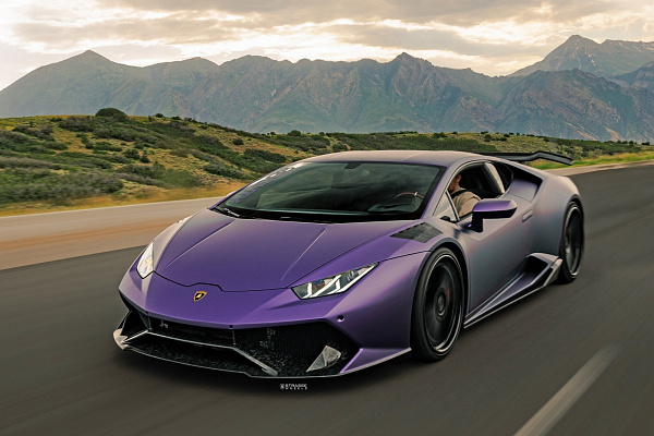 Фото дисков Strasse Wheels SV15T Deep Concave FS Черный матовый на Lamborghini Huracan