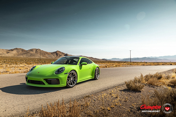 Фото дисков Vossen RS92 Полированный лак на Porsche 911 VIII