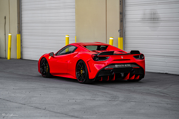 Фото дисков Brixton Forged CM6-R Черный глянец на Ferrari 488