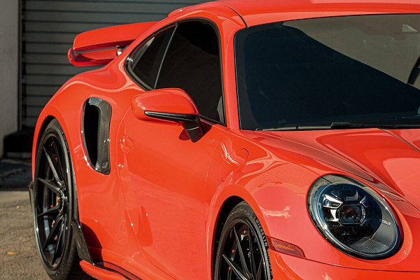 Фото дисков Strasse Wheels SV10 Deep Concave Duoblock Черный сатин на Porsche 911 VIII