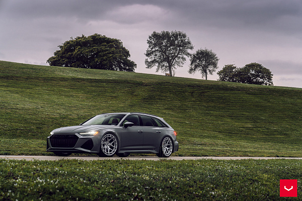Фото дисков Vossen HFX-1 (5-Lug) Серебро на Audi A/RS 7 (4K)