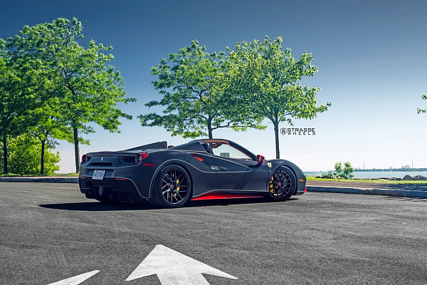 Фото дисков Strasse Wheels SM7T Deep Concave Другой цвет на Ferrari 488