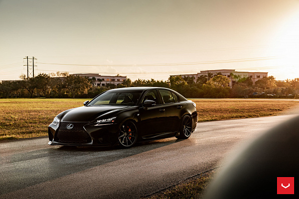 Фото дисков Vossen HF-3 Черный сатин на Lexus GS IV