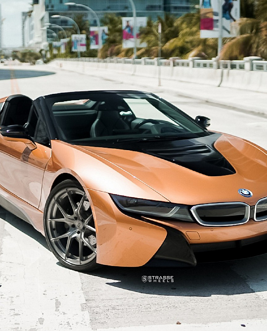 Фото дисков SM5R Deep Concave Monoblock Сатиновый темный лак на BMW i8