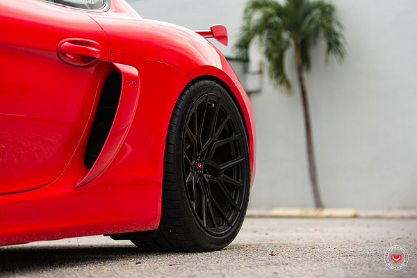 Фото дисков Vossen M-X3 Черный сатин на Porsche Cayman II
