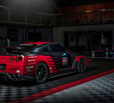 Фото дисков HRE P201 на Nissan GT-R