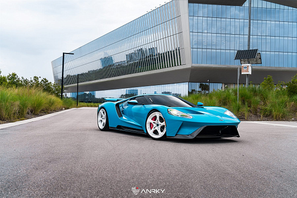 Фото дисков Anrky XR-305 Белый глянец на Ford GT II