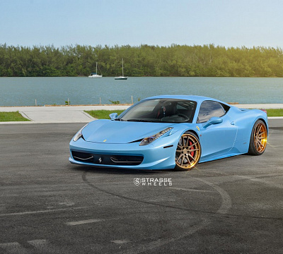 Фото дисков Strasse Wheels SV1 Deep Concave FS на Ferrari 458