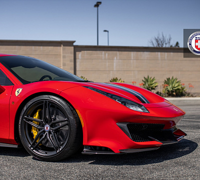 Фото дисков HRE P107SC на Ferrari 488