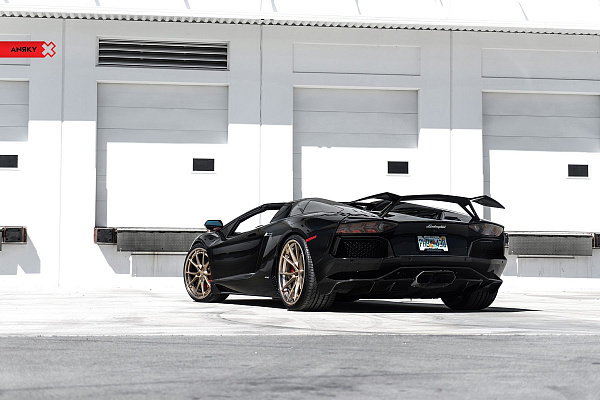 Фото дисков Anrky AN32 Сатиновая шампань на Lamborghini Aventador