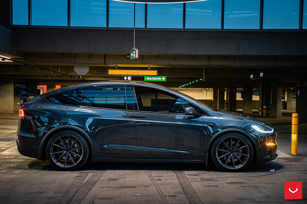 Фото дисков Vossen HFX-2 (5-Lug) Глянцевый графит на Tesla Model X