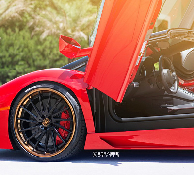 Фото дисков Strasse Wheels SV15T Deep Concave FS на Lamborghini Aventador