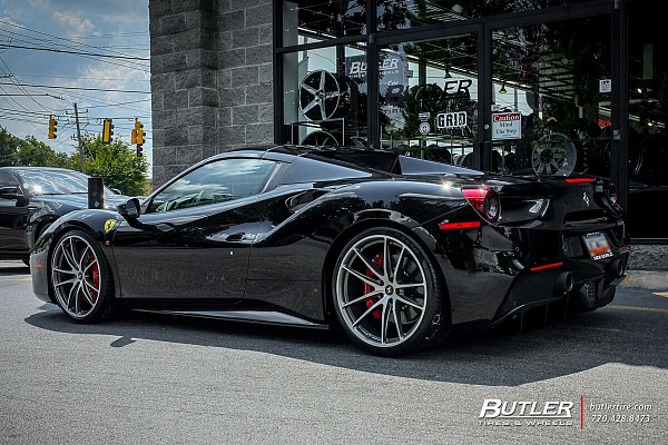 Фото дисков HRE P104 Глянцевый тонированный лак на Ferrari 488