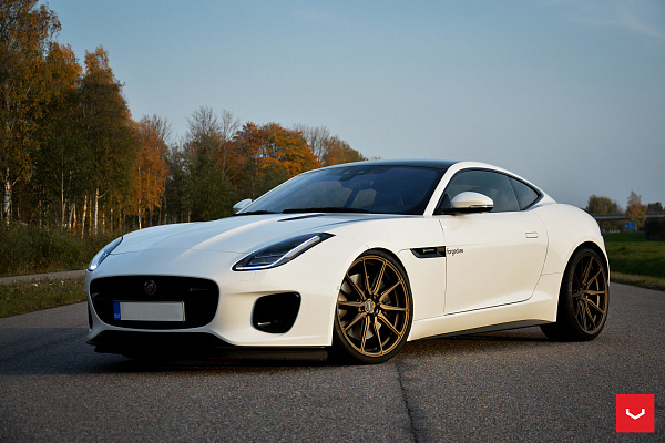 Фото дисков Vossen HF-3 Сатиновая бронза на Jaguar F-Type