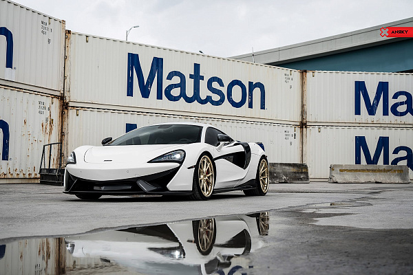 Фото дисков Anrky AN32 Сатиновая шампань на McLaren 570S