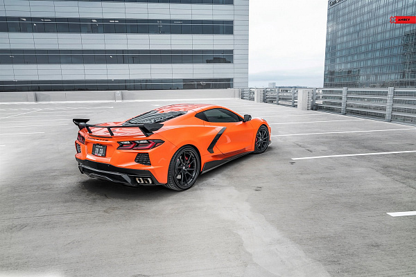 Фото дисков Anrky AN33 Черный сатин на Chevrolet Corvette C8