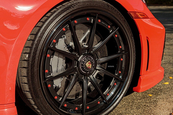 Фото дисков Strasse Wheels SV10 Deep Concave Duoblock Черный сатин на Porsche 911 VIII