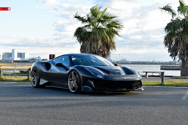 Фото дисков Anrky S1-X3 Сатиновая шампань на Ferrari 488