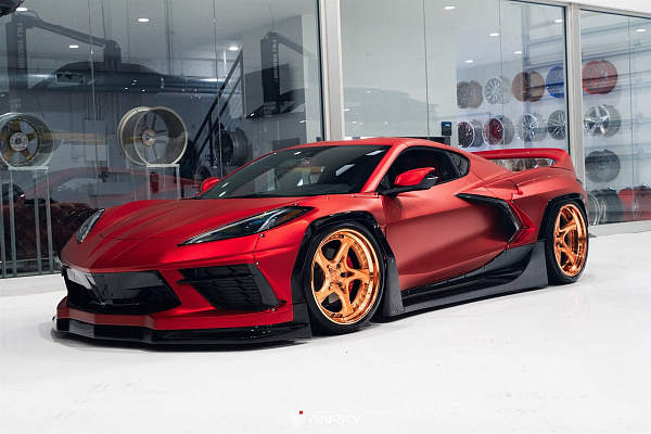 Фото дисков Anrky XR-305 Глянцевая медь на Chevrolet Corvette C8