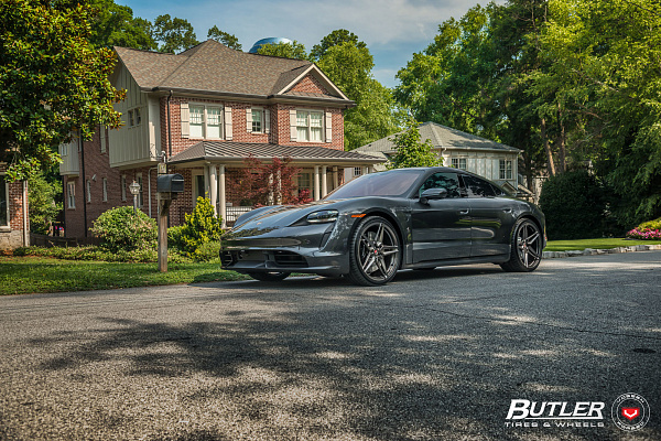 Фото дисков Vossen EVO-1 Глянцевый темный лак на Porsche Taycan I