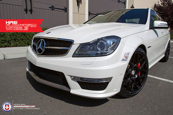 Фото дисков HRE FF01 Черный сатин на Mercedes-Benz C-Class (W204)