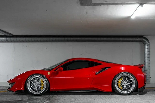 Фото дисков ST Wheels ST20.2 Полированный лак на Ferrari 488