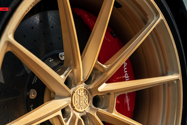 Фото дисков Anrky AN18 Сатиновое золото на Audi A/RS 6 (C8)