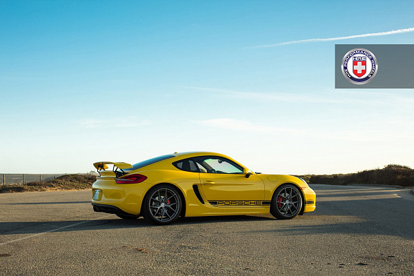 Фото дисков HRE P101 Сатиновый графит на Porsche Cayman II