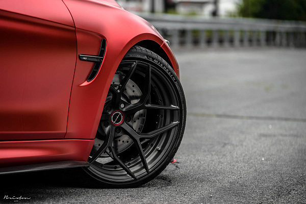 Фото дисков Brixton Forged PF5 Сатиновый темный лак на BMW 3/M3 (F3x/F80)
