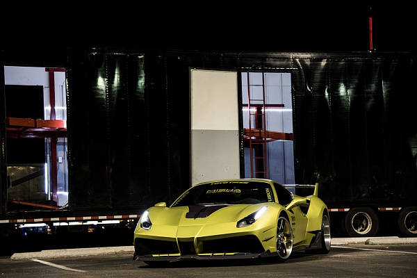 Фото дисков Savini SV76 Сатиновый темный лак на Ferrari 488