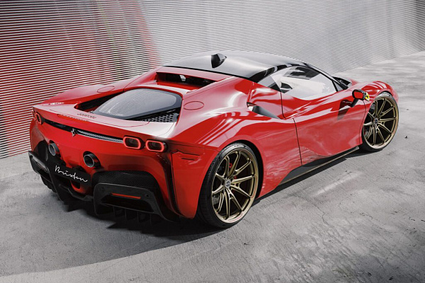 Фото дисков Brixton Forged PF11 R / RS Сатиновое темное золото на Ferrari SF90