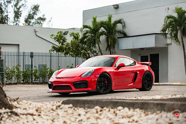Фото дисков Vossen M-X3 Черный сатин на Porsche Cayman II