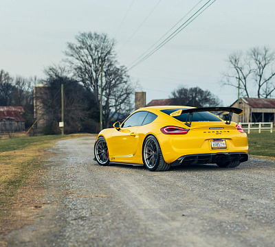 Фото дисков HRE S104SC на Porsche Cayman II