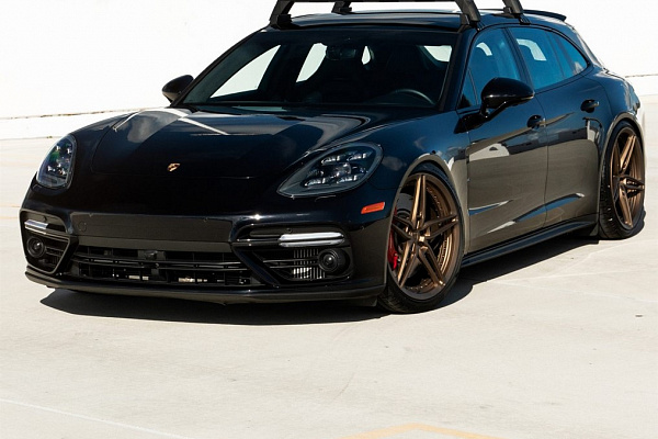 Фото дисков Anrky AN27 Сатиновая бронза на Porsche Panamera III